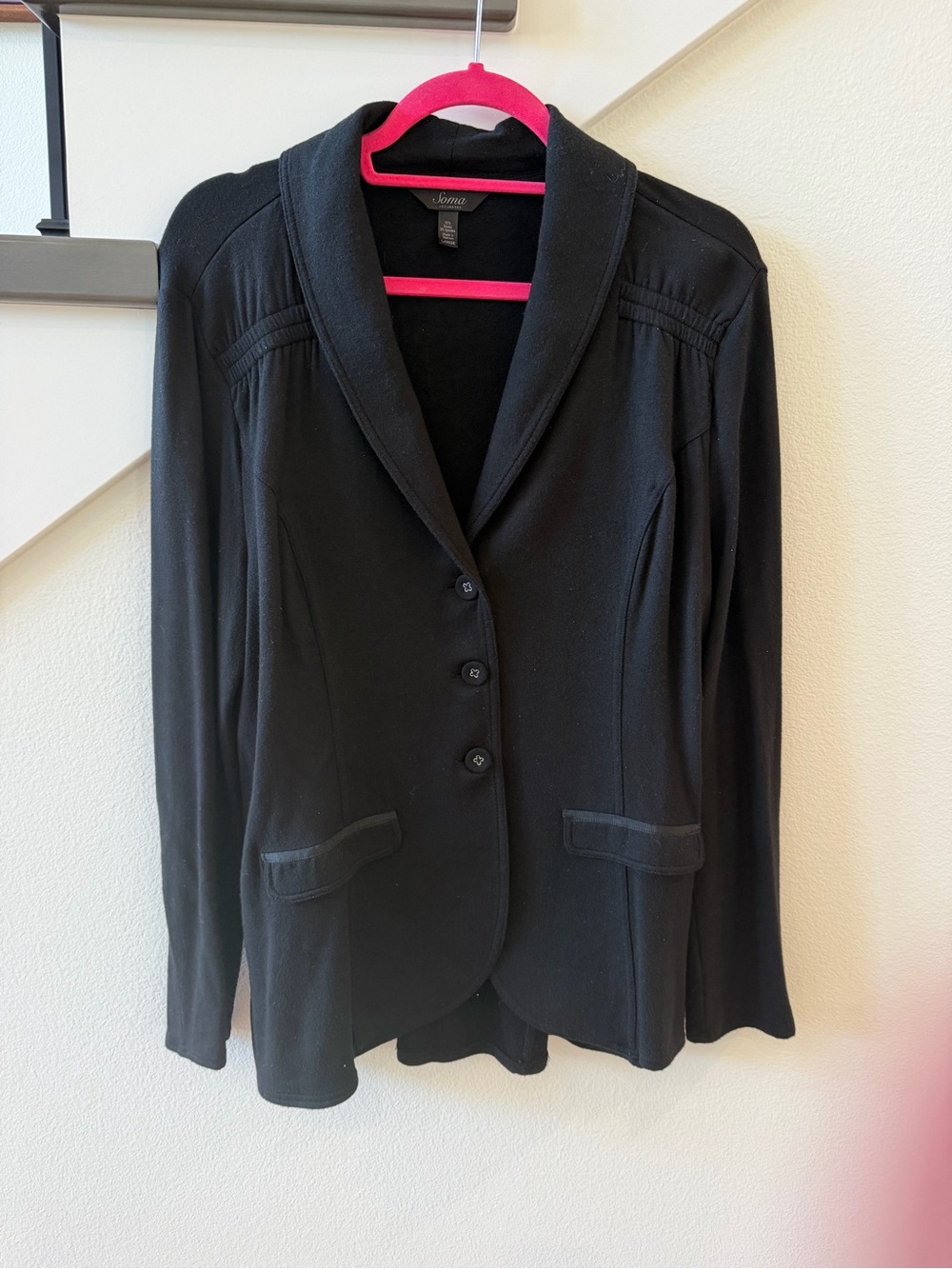 Soma Black Women's Knit Blazer Jacket